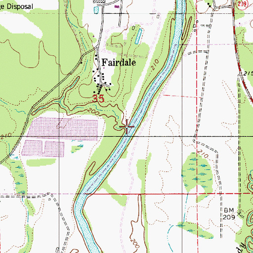 Topographic Map of Cooper Pasture Branch, AL