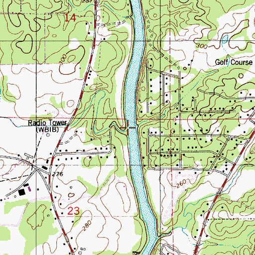 Topographic Map of Dry Hollow Branch, AL