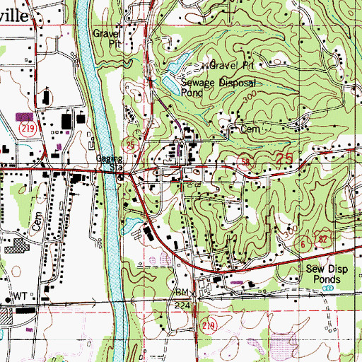 Topographic Map of East Centreville, AL