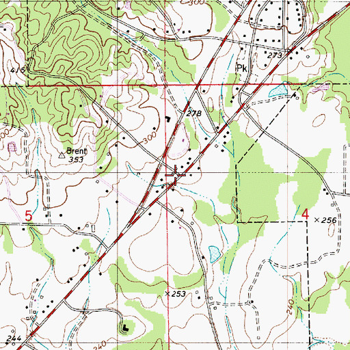 Topographic Map of Goodson, AL