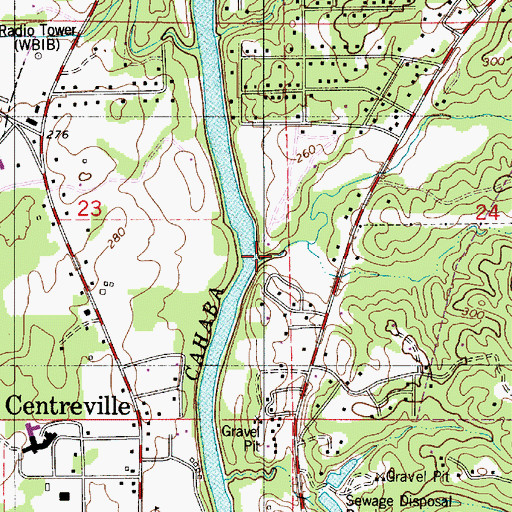 Topographic Map of Smith Creek, AL