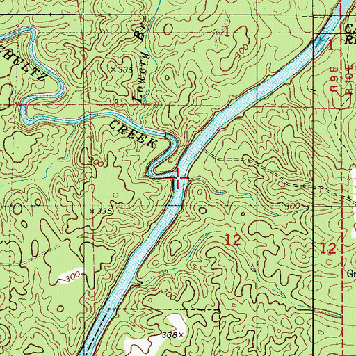 Topographic Map of Youngbloods Ferry (historical), AL
