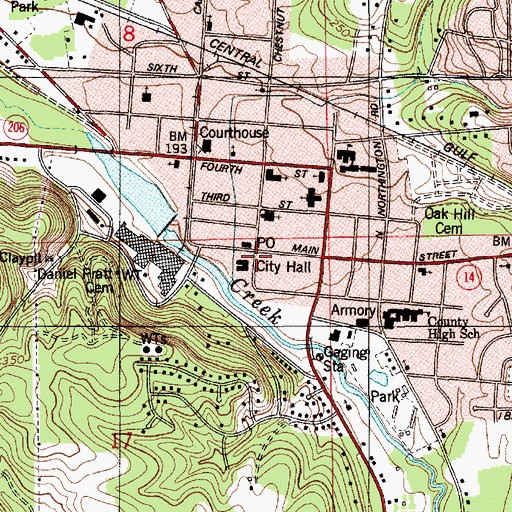 Topographic Map of Prattaugan Museum, AL