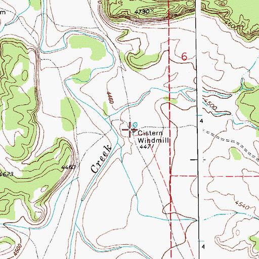 Topographic Map of Cistern Windmill, CO