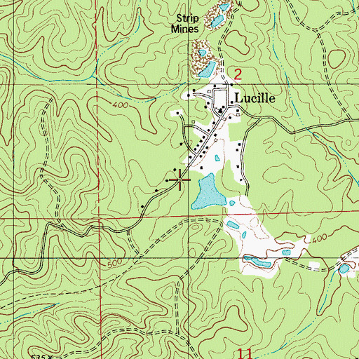 Topographic Map of Fikestown (historical), AL