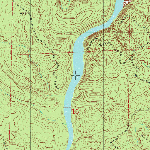 Topographic Map of Hargrove Shoals, AL