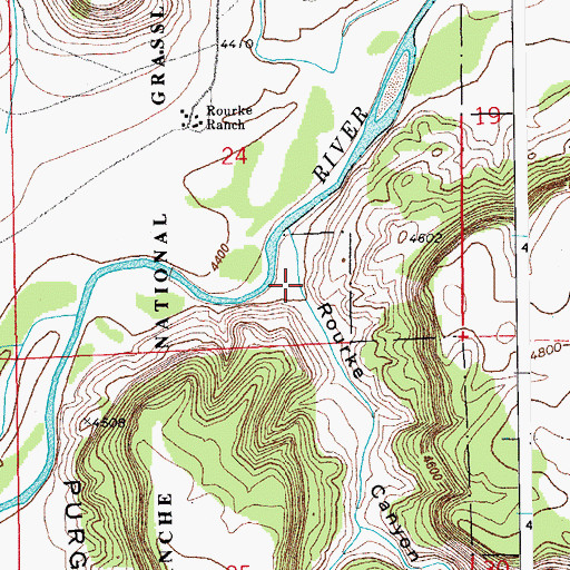 Topographic Map of Rourke Canyon, CO