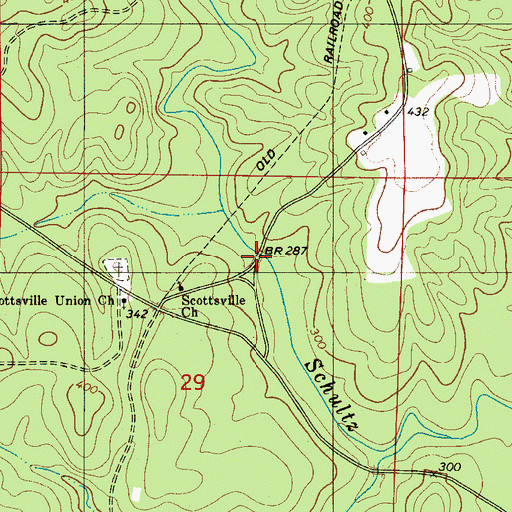 Topographic Map of Scottsville Cotton Mill (historical), AL