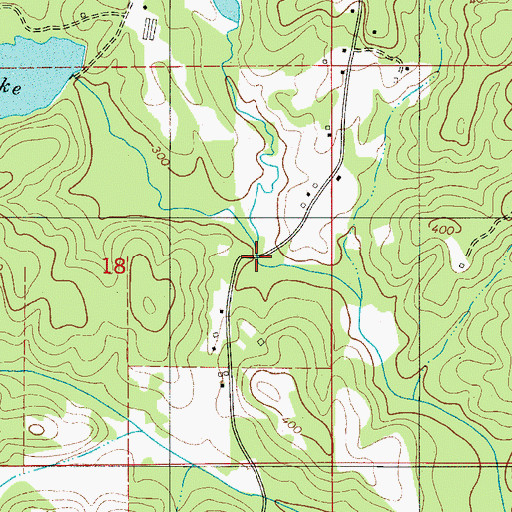 Topographic Map of Shallow Ford, AL
