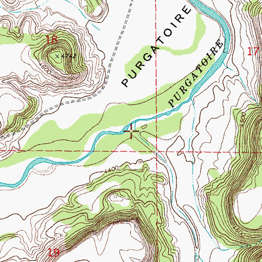 Topographic Map of Beaty Canyon, CO