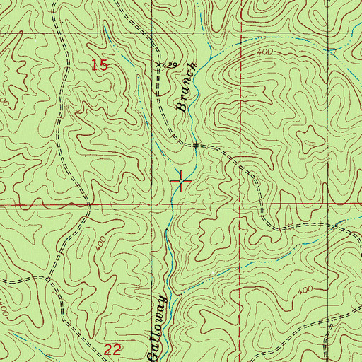 Topographic Map of Stone Quarry Branch, AL
