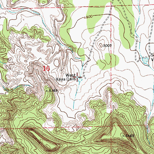 Topographic Map of West Vaya Dam, CO