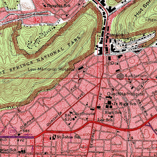 Topographic Map of Congregational House of Israel, AR