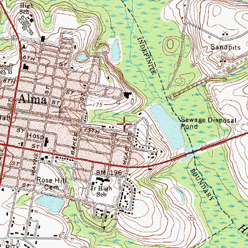Topographic Map of First African Baptist Church, GA