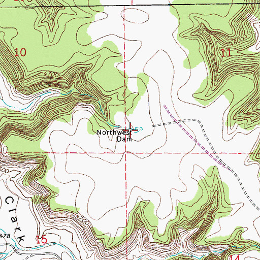 Topographic Map of Northwest Dam, CO