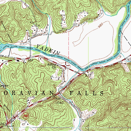 Topographic Map of Adley, NC