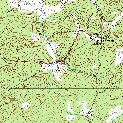 Topographic Map of Call Mill (historical), NC
