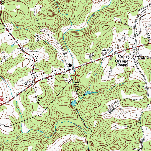 Topographic Map of Churchs Mill (historical), NC