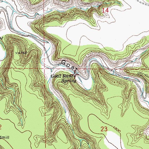 Topographic Map of Goat Ranch Spring, CO