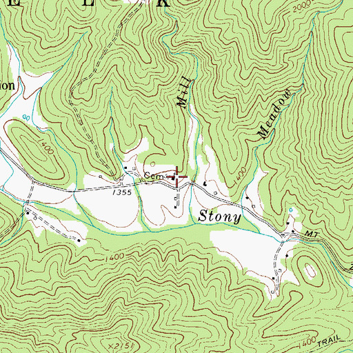 Topographic Map of Mount Zion Baptist Church, NC