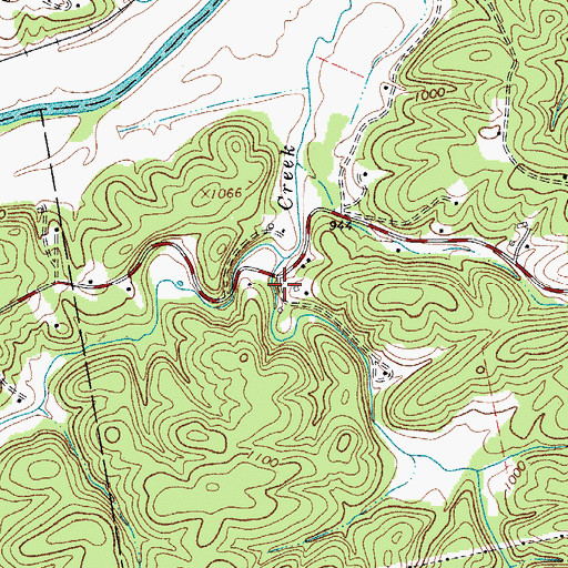 Topographic Map of Parks Mill (historical), NC