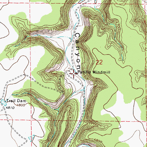 Topographic Map of Padilla Windmill, CO