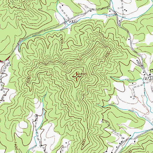 Topographic Map of Sharper Mountain, NC