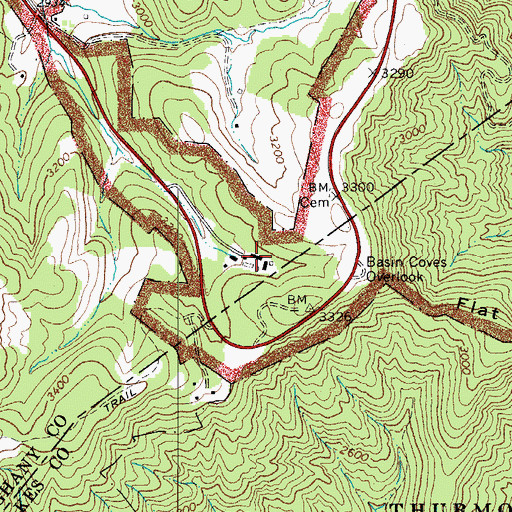 Topographic Map of Civilian Conservation Corps Camp NP-21 (historical), NC