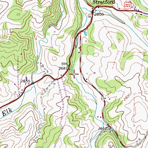 Topographic Map of Crouse Mill (historical), NC