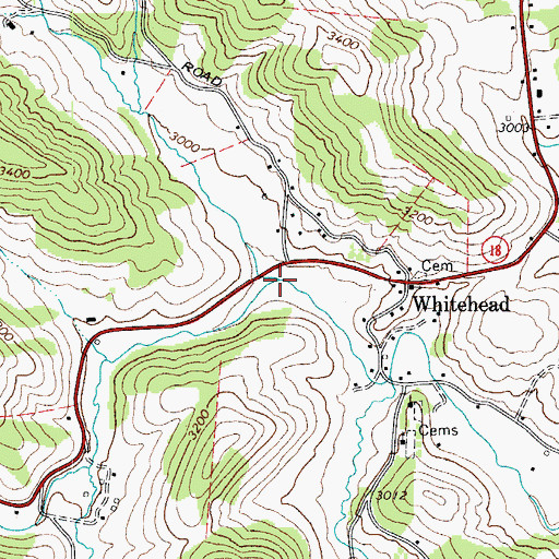 Topographic Map of Dog Branch, NC