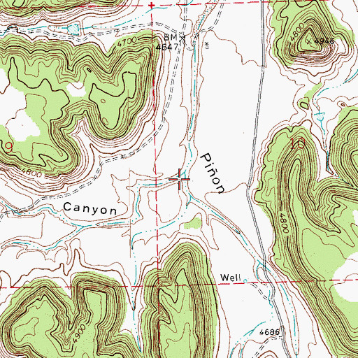 Topographic Map of Stinking Hole Canyon, CO