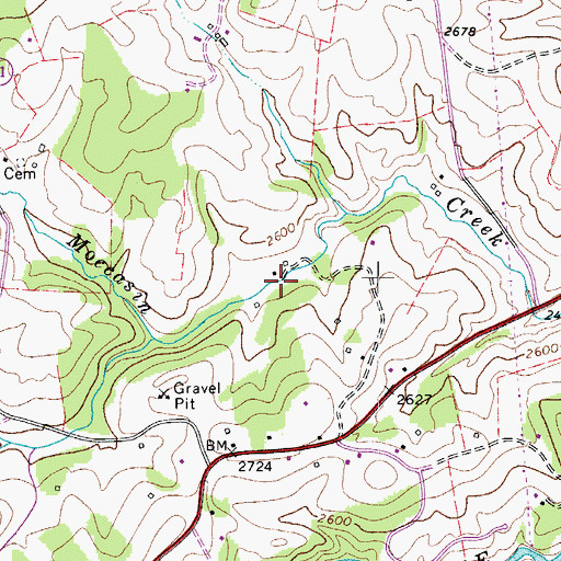 Topographic Map of Edwards Mill (historical), NC