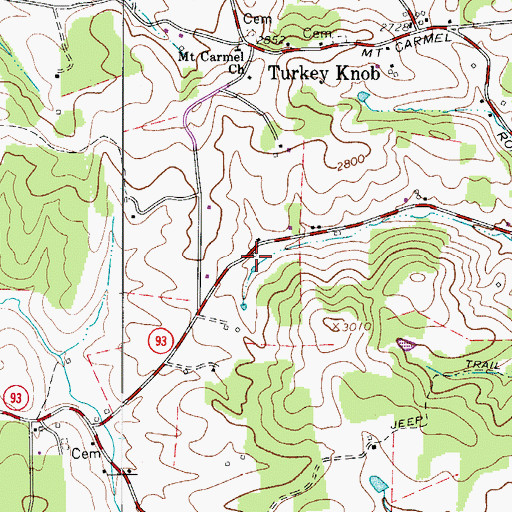 Topographic Map of Hopper Mill (historical), NC