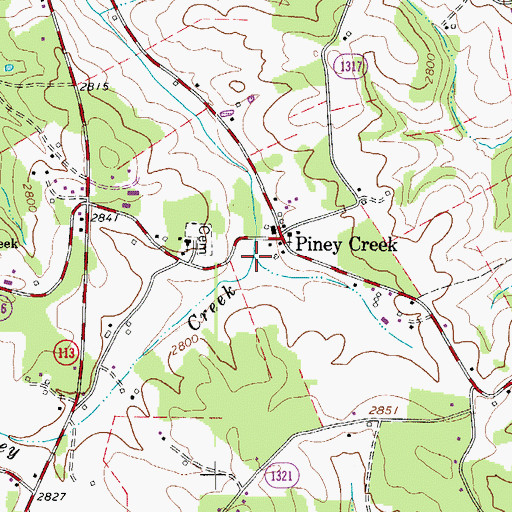 Topographic Map of Irwin Mill (historical), NC