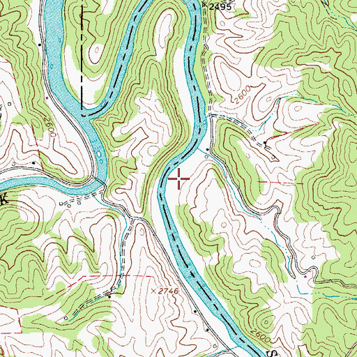 Topographic Map of Jacks Bottom, NC