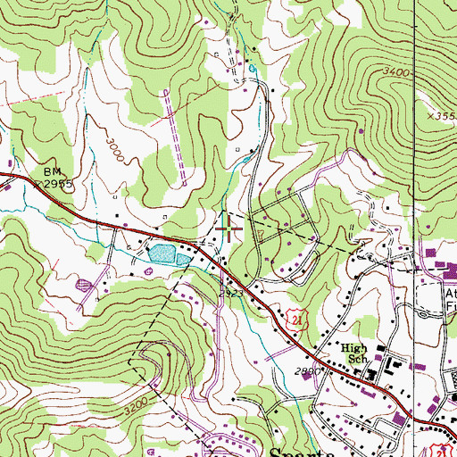 Topographic Map of Killons Mill (historical), NC