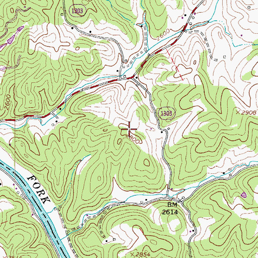 Topographic Map of Lilah Hill, NC