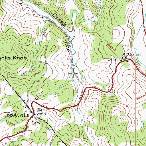 Topographic Map of Maines Mill (historical), NC