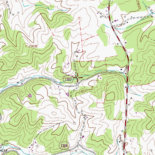 Topographic Map of Miller Mill (historical), NC