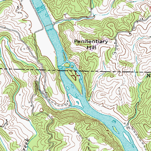 Topographic Map of Mountain Island, NC