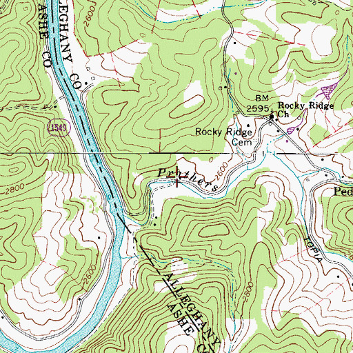 Topographic Map of Perry Mill (historical), NC