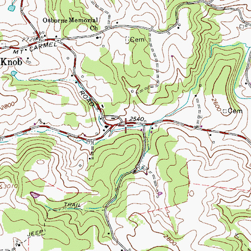 Topographic Map of Phipps Mill (historical), NC