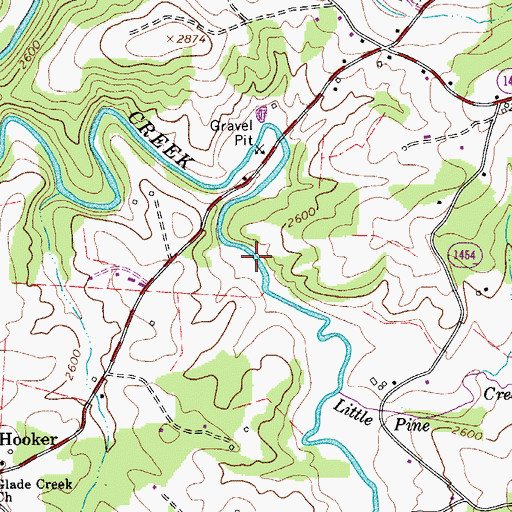 Topographic Map of Richardson Mill (historical), NC