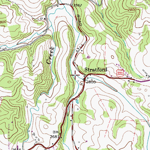 Topographic Map of Richardson Mill (historical), NC