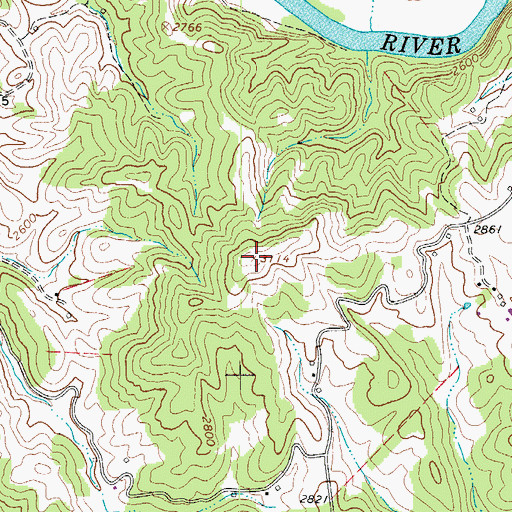 Topographic Map of Rocky Knob, NC
