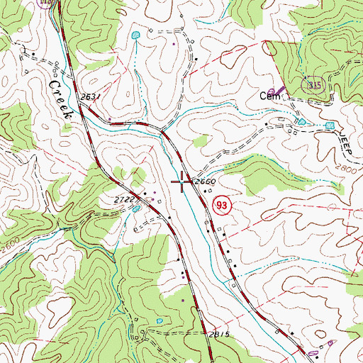 Topographic Map of Rutherford Mill (historical), NC