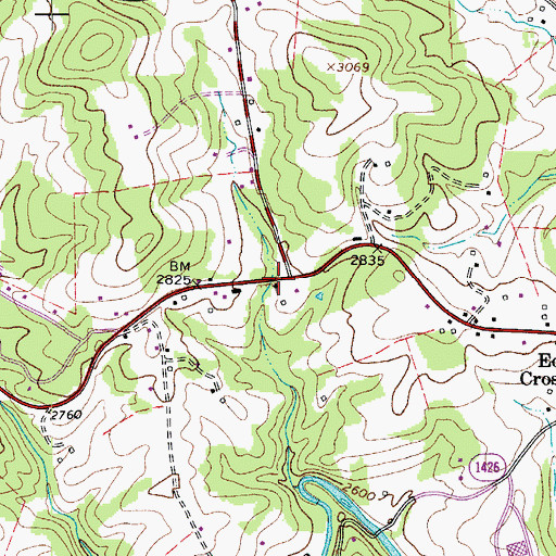 Topographic Map of Stoker Mill (historical), NC