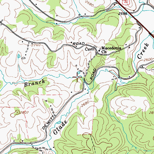 Topographic Map of Thompson Mill (historical), NC