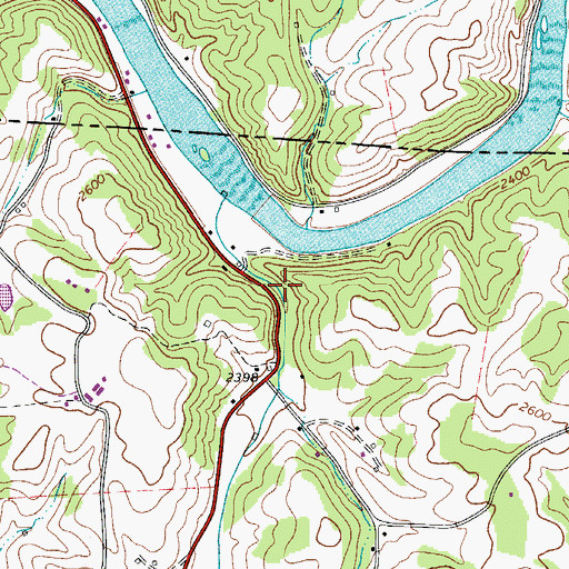 Topographic Map of Toliver Mill (historical), NC