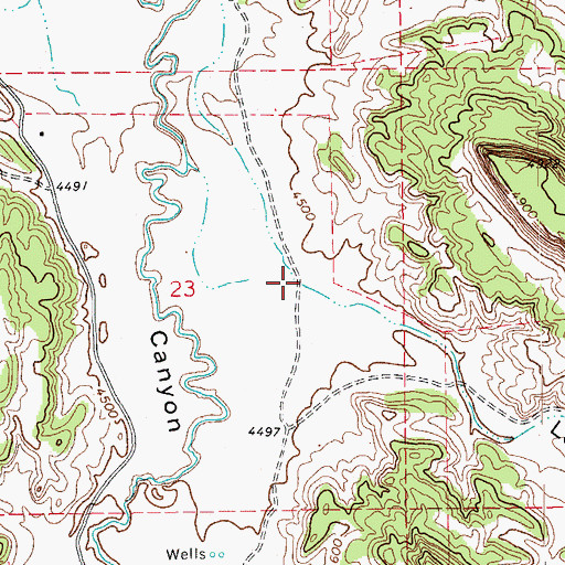 Topographic Map of Long Canyon, CO